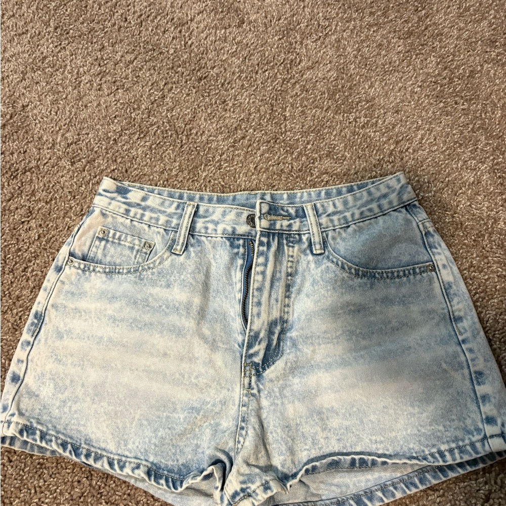 SHEIN Light Wash Denim Jean Shorts
